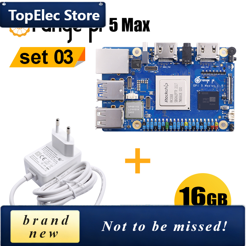 Orange Pi 5 Max Rk3588 - TopElec OrangePi 5 Max 16GB 5V5A