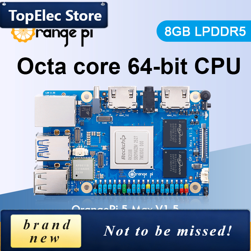 TopElec Orange Pi 5 Max 8GB V1 - Orange Pi 5 Max Rk3588 incelemesi ve fiyatı